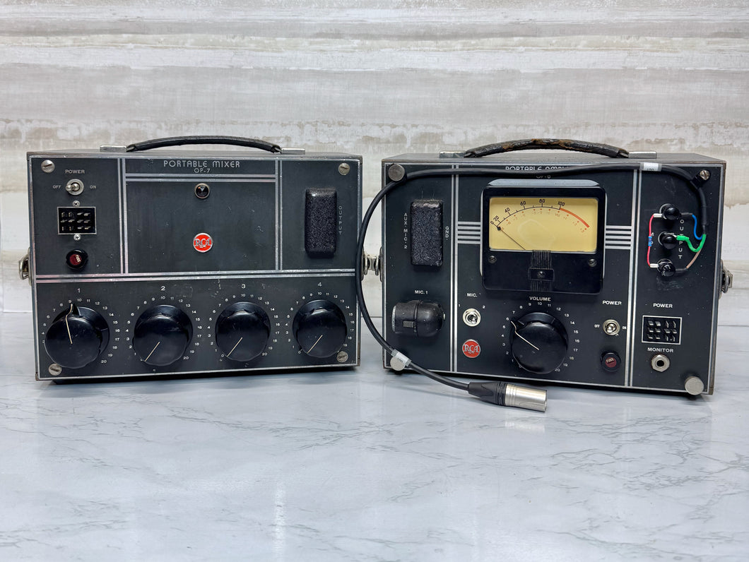 RCA Portable Amplifier OP-6 and OP-7 Tube Preamp and Mixer