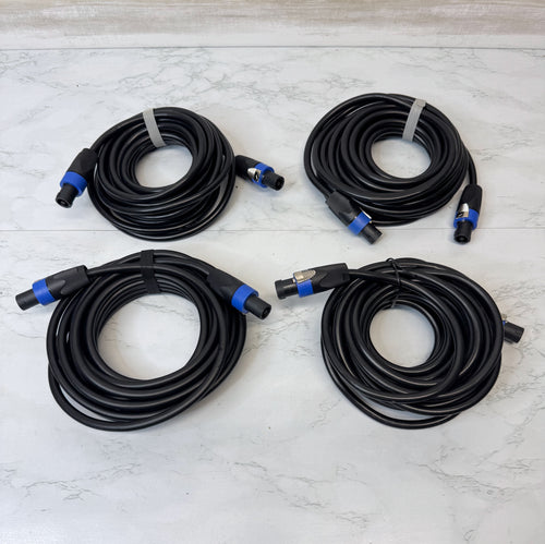 Speakon to Speakon 25 Ft 12 Gauge AWG Speaker Cable (Set of 4)