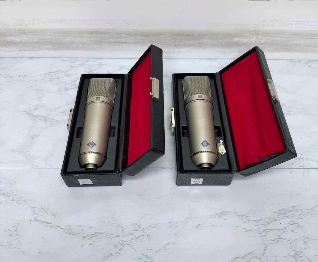Neumann U87 Condenser Microphone Vintage Pair